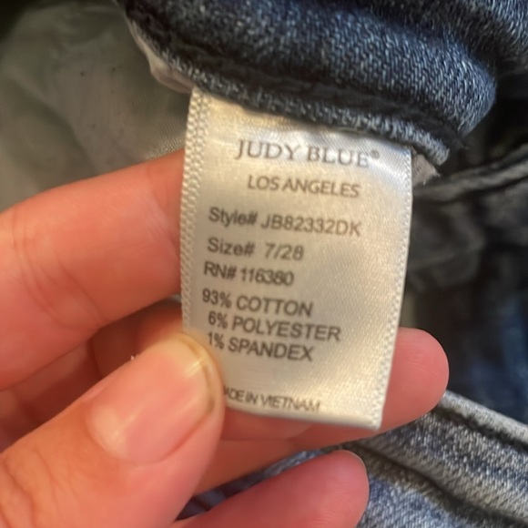 Womens Judy Blue Boyfriend Fit Ripped Denim High Rise Jeans - Picture 4 of 6